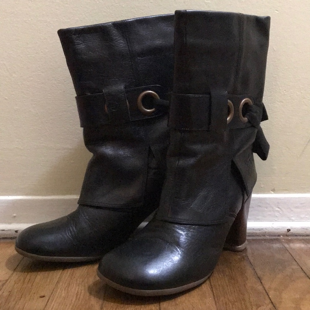 Fluevog Operetta Boots—Inge Black 9.5